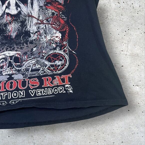 Rob Zombie Venomous Rat T-Shirt Black Red Graphic Short Sleeve Band Tee - Picture 5 of 9